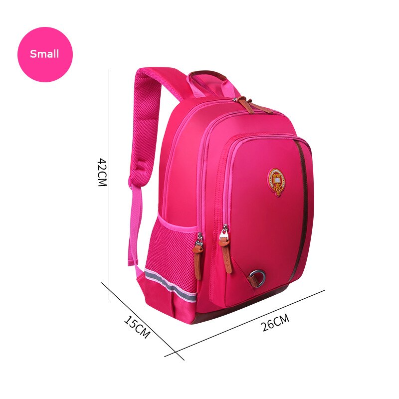 Girls Boys Cartoon Kids satchel backpacks schoolbags Primary school Backpack Waterproof Backpack Children School Bags sac enfant: small rose red
