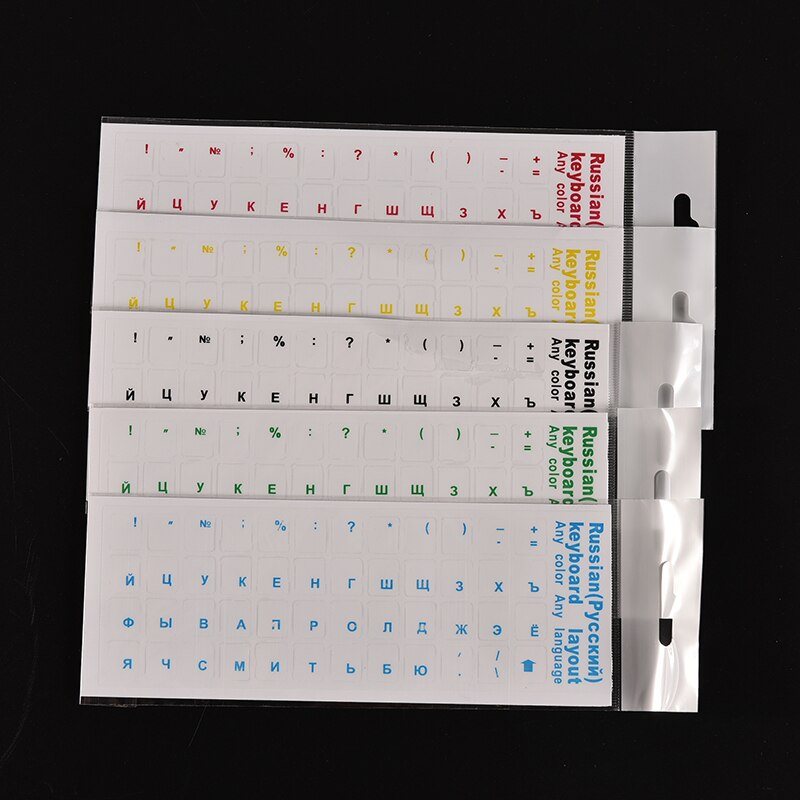 Standard Waterproof Russian Language Keyboard Stickers Layout with Button Letters Alphabet for Computer Keyboard Protective film