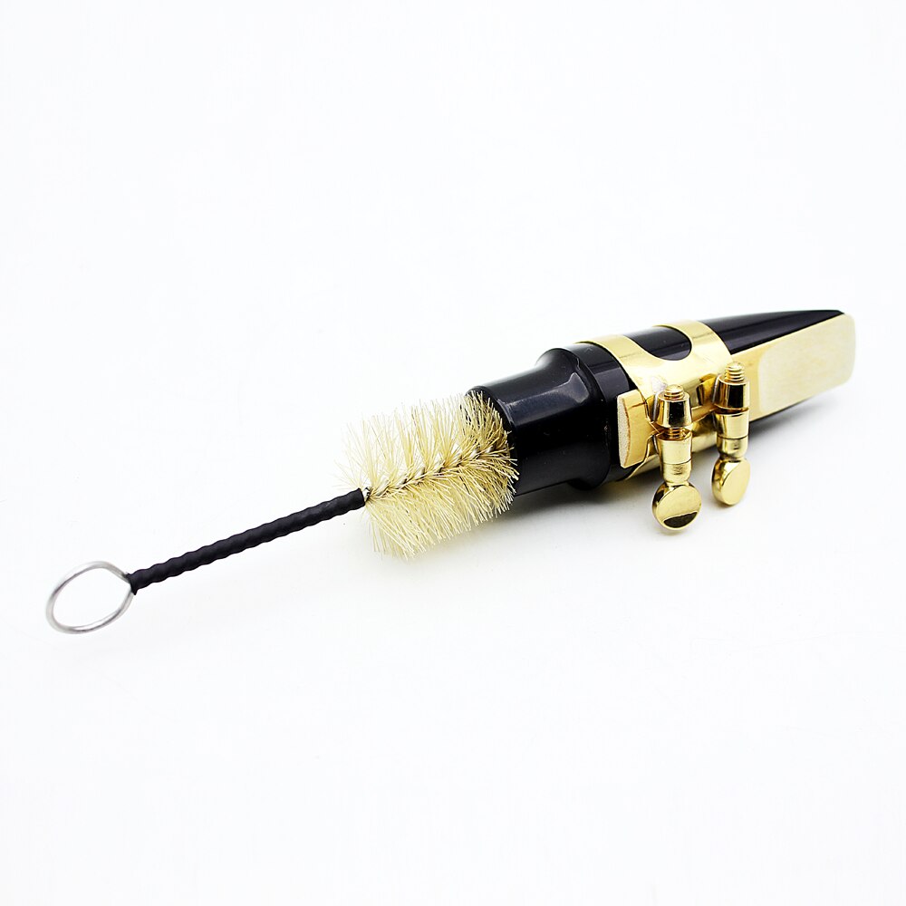 Mouthpiece Cleaning Brush Bristles With Metal Handle for Saxophone Sax Clarinet Wind Instrument