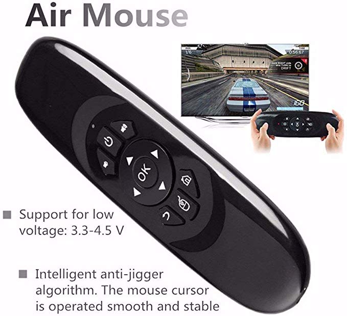 C120 Backlit Mini Wireless Keyboard Air Mouse Somatosensorische Gyroscoop Dubbelzijdig Tv Afstandsbediening Voor Android Laptop Pc