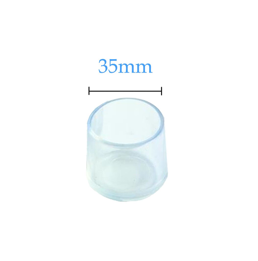 8 stücke Silikon Stuhl Bein Caps Füße Pads Möbel Tisch Stuhl Bein Boden Füße Cap Cover Schutz Transparent möbel beine: circle 35mm