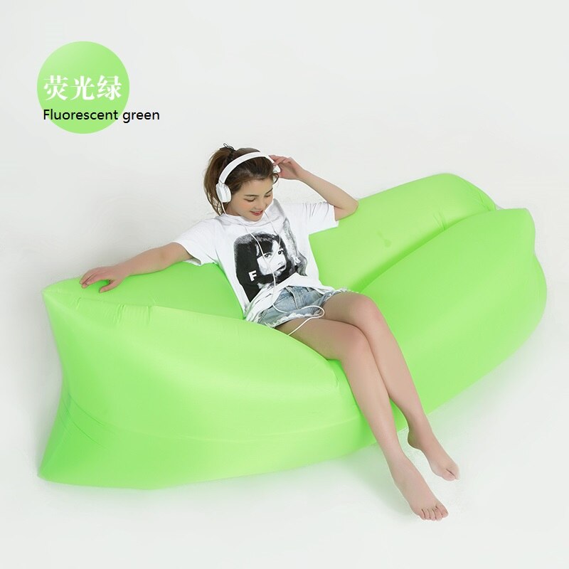 Inflatable Lazy Couch Outdoor Folding Air Sofa Bed Portable Beach Lounge Outside Garden Furniture Camping Sleeping Bags