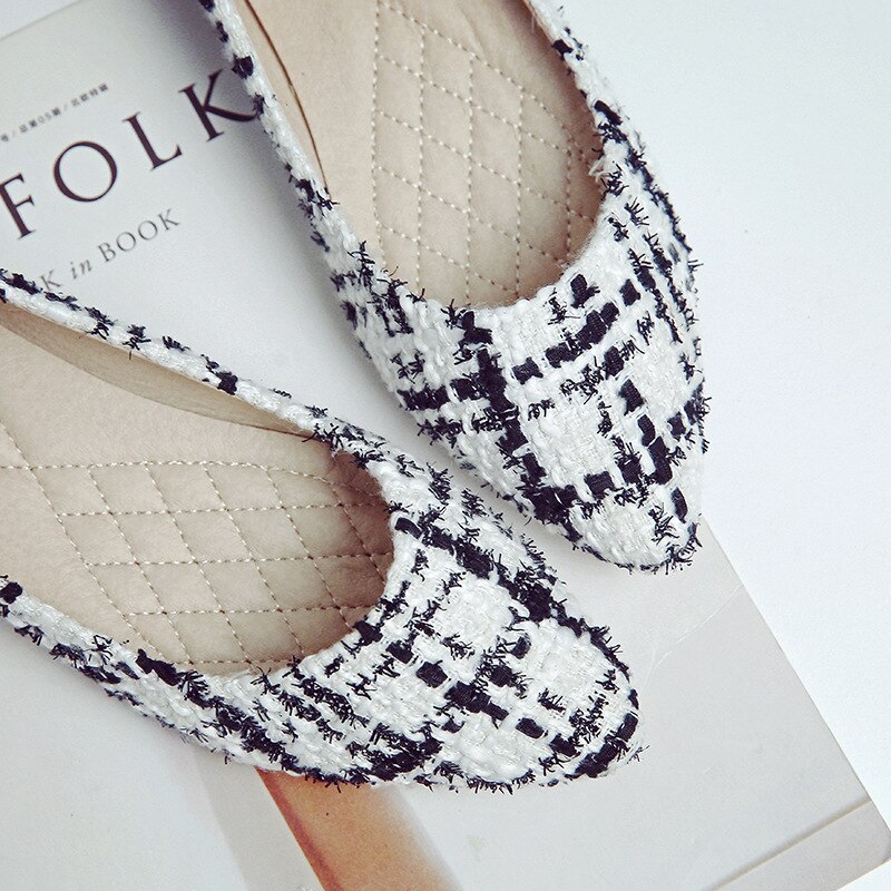 Korean Shoes Low Heels Loafers With Fur Bow-Knot Autumn Casual Female Sneakers Dress Flats Women All-Match Pointed Toe Slip