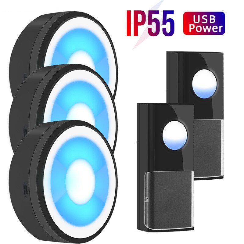 USB Powered IP55 Waterproof Wireless Smart Doorbell Door Bell Ring Chime Call 433MHZ LED Night Light Home Plug-Free: 05