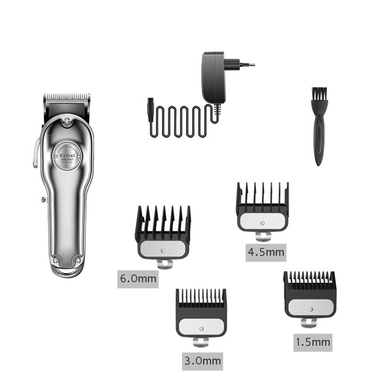 Alle Metalen Tondeuse Kapper Professionele Li-Ion Haar Trimmer Mannen Kapsel Elektrische Draadloze Haar Snijmachine, 100-240V