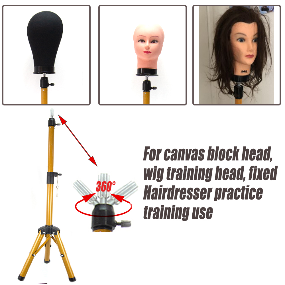 125Cm Mannequin Hoofd Houder Statief Voor Kappers Salon Training Hoofd Sterke Verstelbare Pruik Stand Statief Voor Pruik Maken