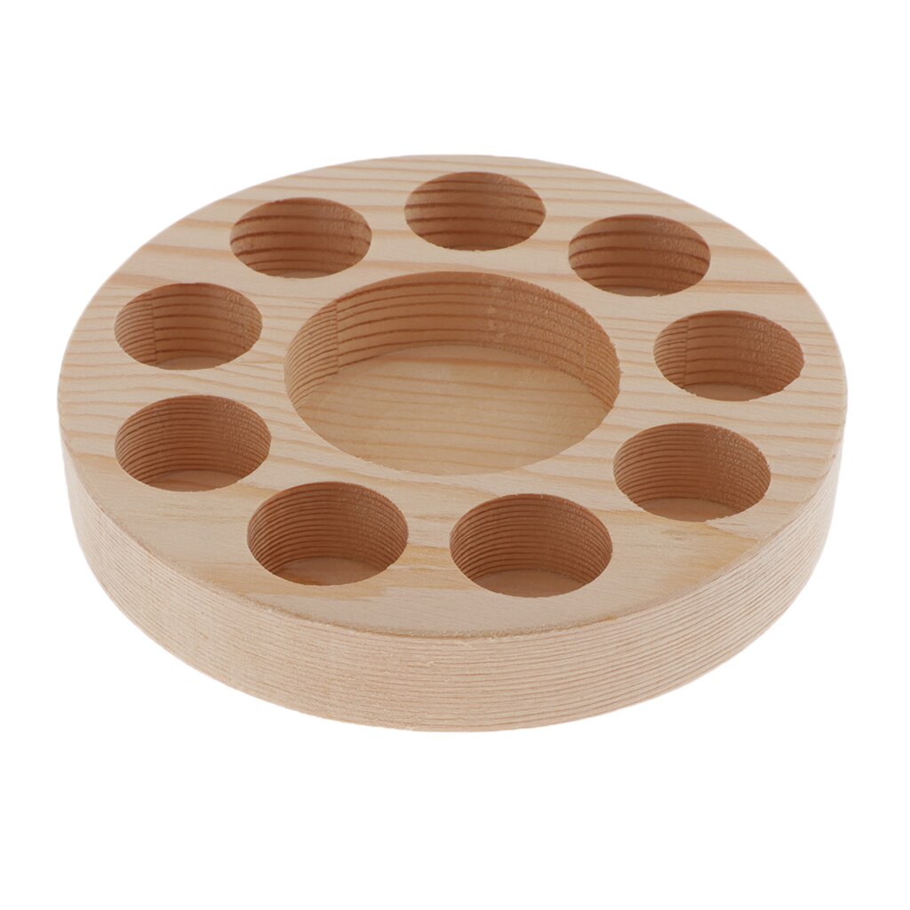 10 Slots Essential Oil Storage Box Circle Wood Storage Case Aromatherapy Oil