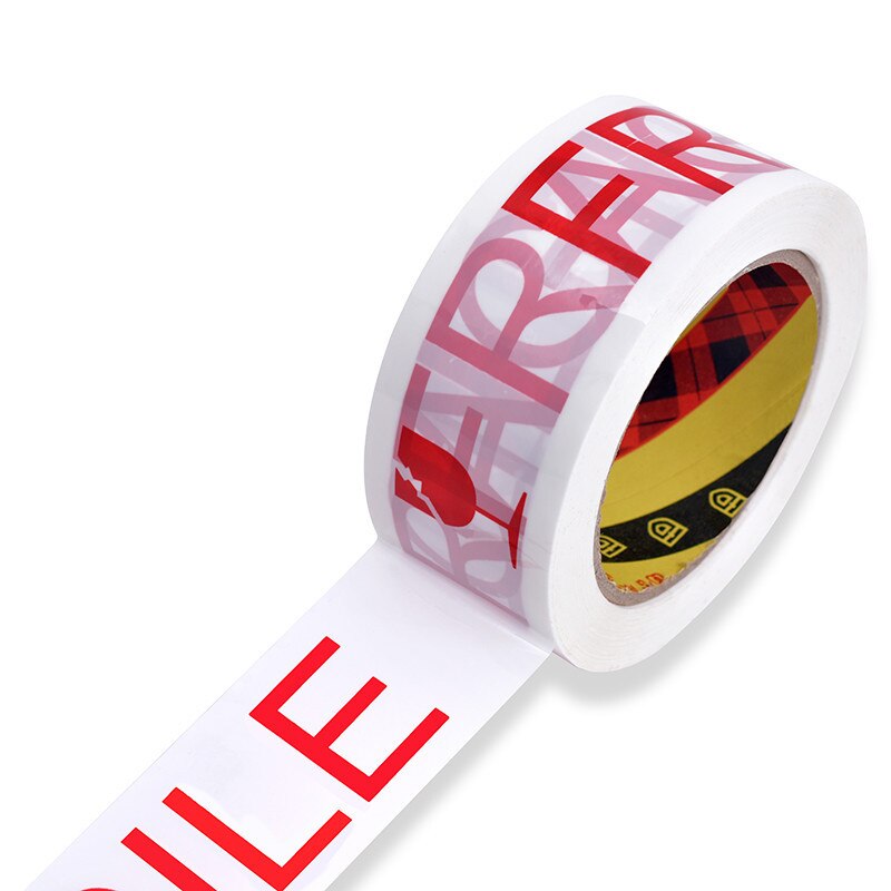 100 meter/rol engelse waarschuwingstape voor kwetsbare materialen, veiligheidstapes, zelfklevende stickers, etiketten en benodigdheden