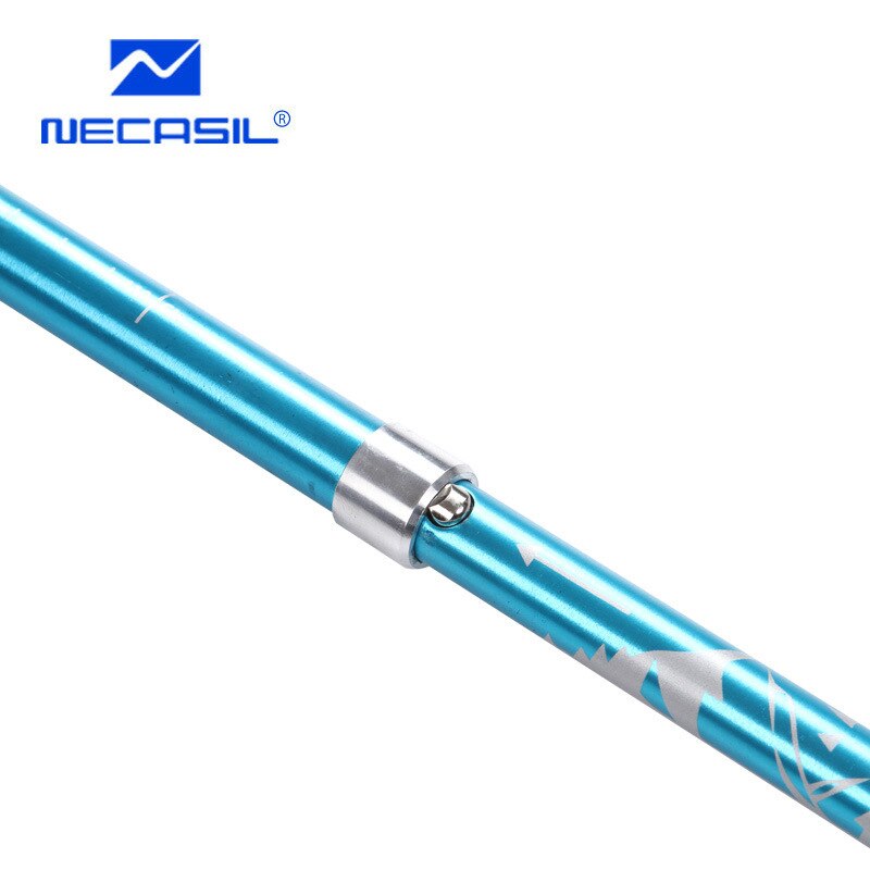 Fem seksjon foldestav 7075 aluminiumslegering stål rett grephåndtak turstang trekking stang turstokk