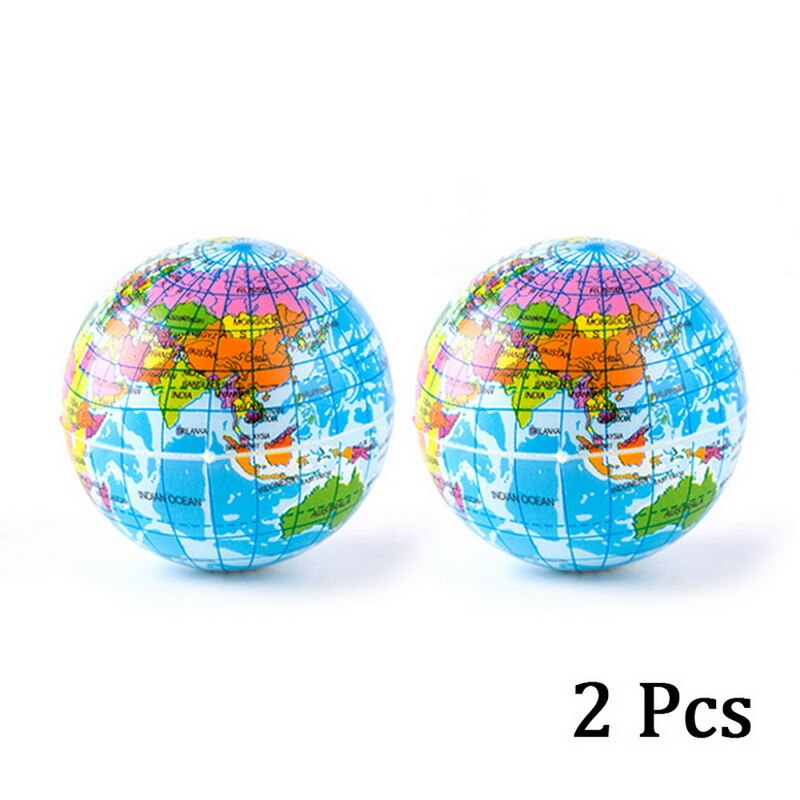 2 uds alivio del estrés mapa del mundo Jumbo bola Planeta Tierra pelota juguete pelotas para exterior para adulto y Chico: Default Title