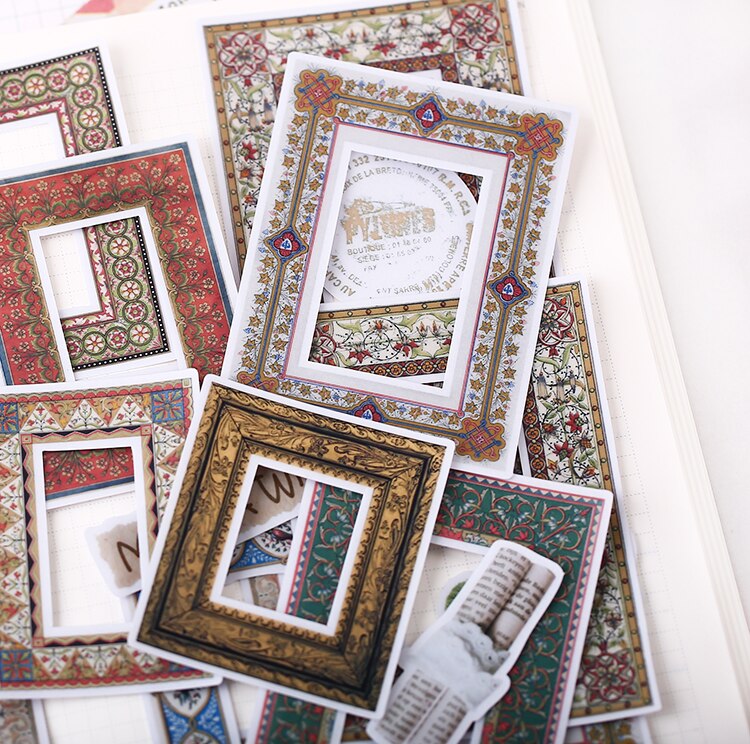 16pcs Retro photo frame stickers/Scrapbooking Stickers /Decorative Sticker /DIY Craft Photo Albums