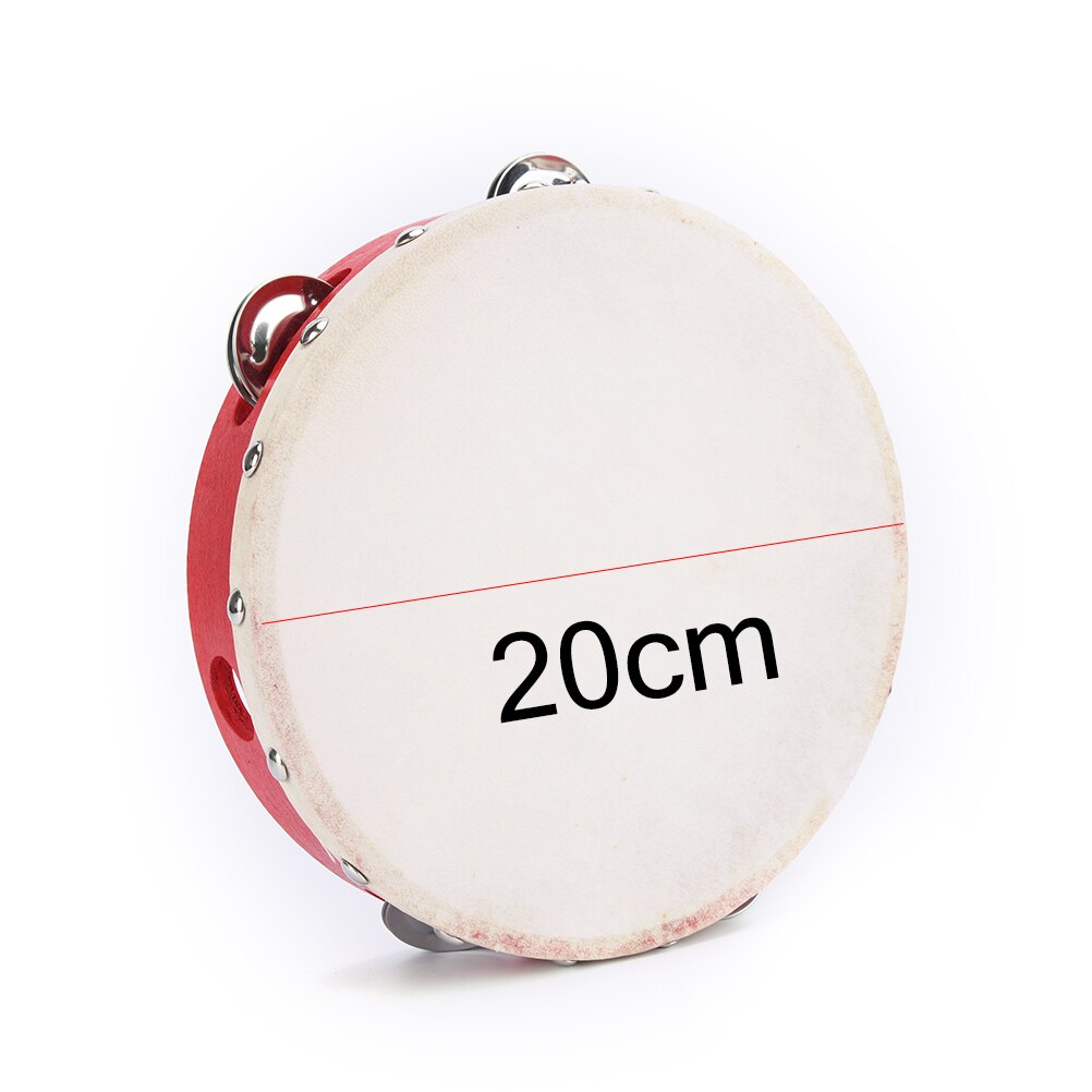 8 "Red Musical Tamboerijn Tamborine Drum Ronde Percussie Voor Ktv Partij