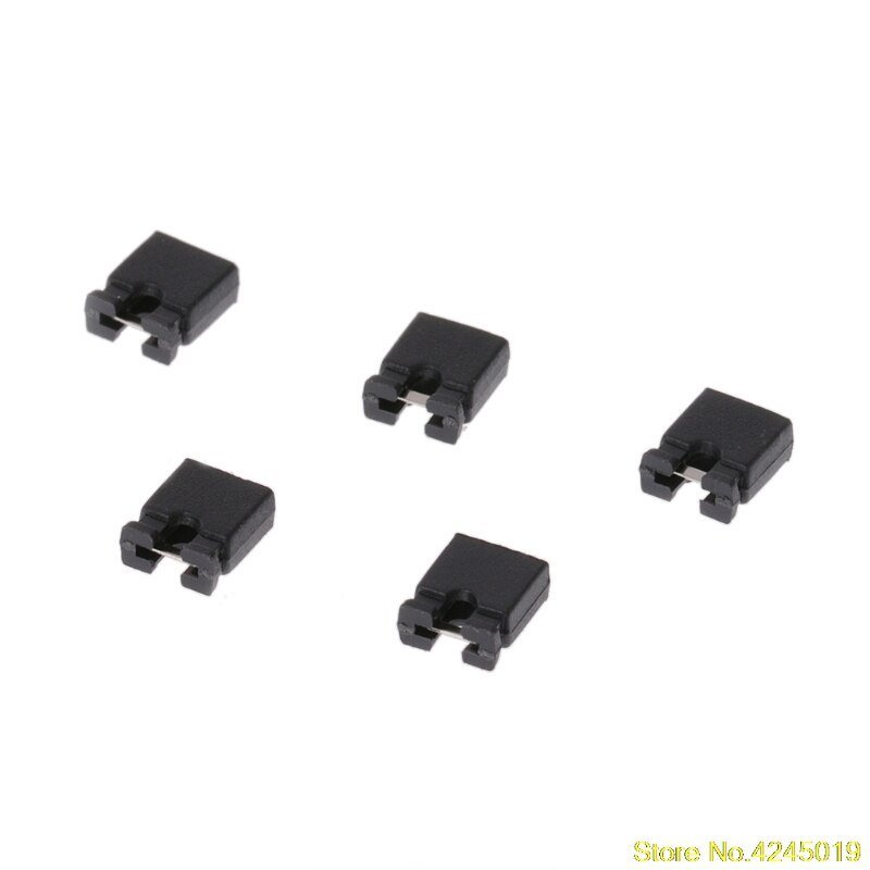 100 STKS zwarte jumper cap 2,54 mm pitch standaard PCB mini jumper kortsluiting cap connector