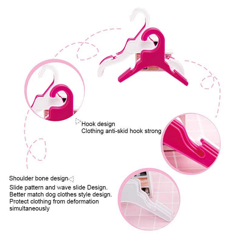 Huisdier Plastic Kledingrek Creatieve Stevige Antislip Puppy En Kat Coat Kleding Hanger Opslaan-Ruimte Wordrobe Opslag rack Pet Supply