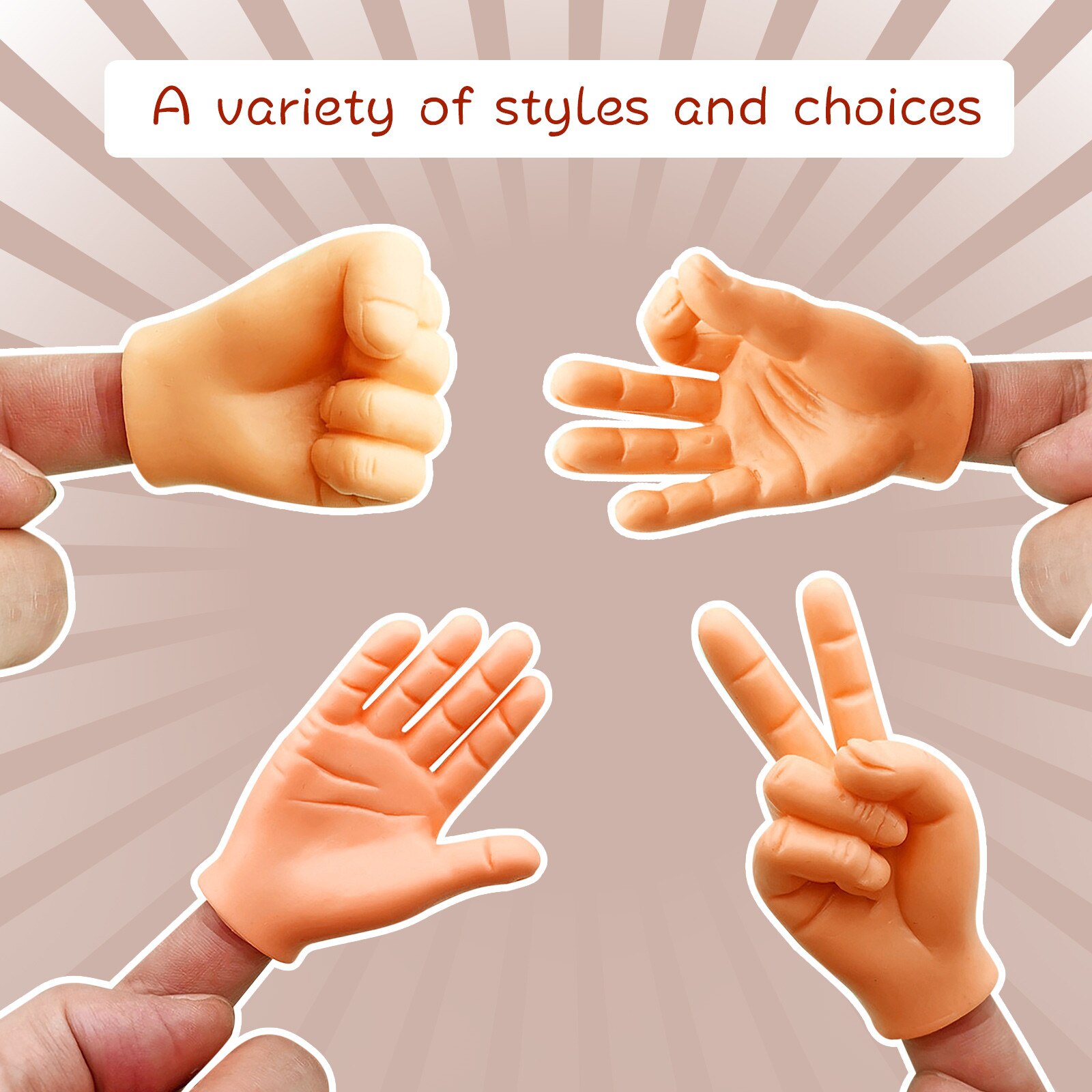 Gags Vinger Marionet Grappige Mini Links & Rechts Vinger Hand Voor Game Mini Vinger Handen Tiny Links Rechterhand voor Game