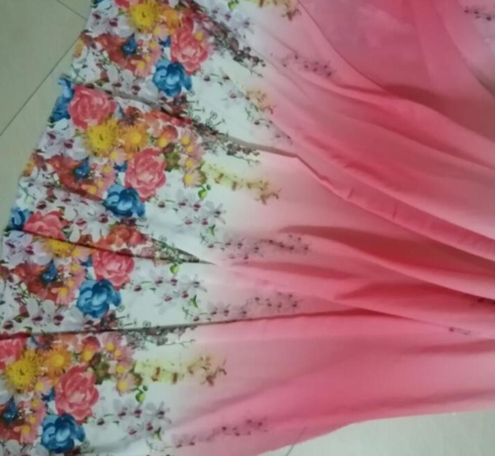 Chiffon fabric Spring and summer printed dress fabric: 8