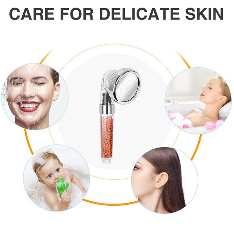 Cabezal de ducha Magichome iónico, filtración de 3 capas, ahorro de agua a alta presión, de mano, boquilla de SPA