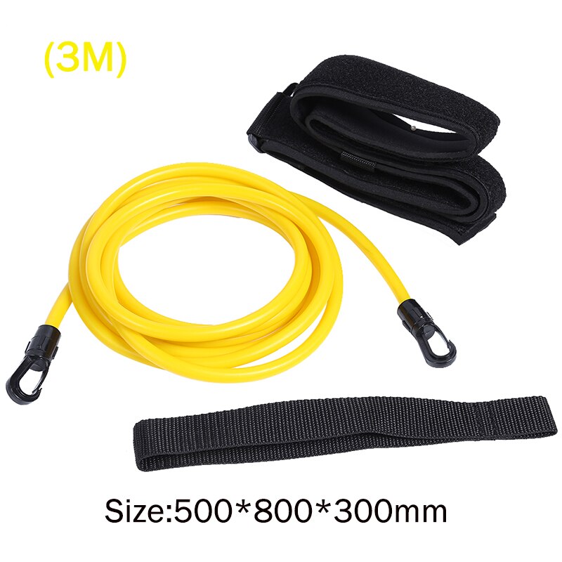 Cinturón de resistencia ajustable para Entrenamiento de natación, Bungee de natación para niños y adultos, ejercitador de fuerza de seguridad, cuerda elástica, ejercitador de natación: 50x80x30cm Yellow