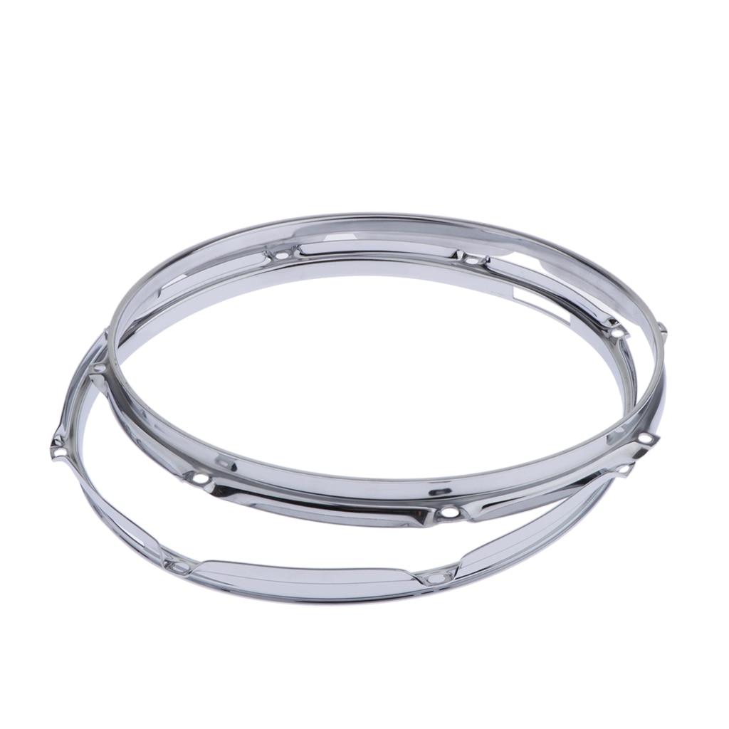 Die Cast Snare Drum Hoop Set Pair 13" 8-Hole 1.5mm Thickness Chrome