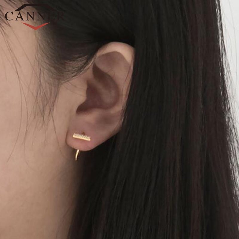 925 Sterling Zilveren Piercing Oor Tragus Kraakbeen Oorbellen Zilver/Goud Kleur Neus Hoop Nose Ring Opening Verstelbare Body Sieraden
