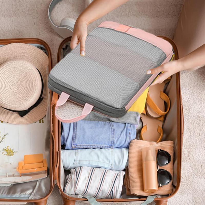 Kompressionsbeutel zur Aufbewahrung, platzsparende Tasche zum Bewegen, selbstkomprimierendes , Aufbewahrungstaschen für Kleidung für große Steppdecken, Pullover