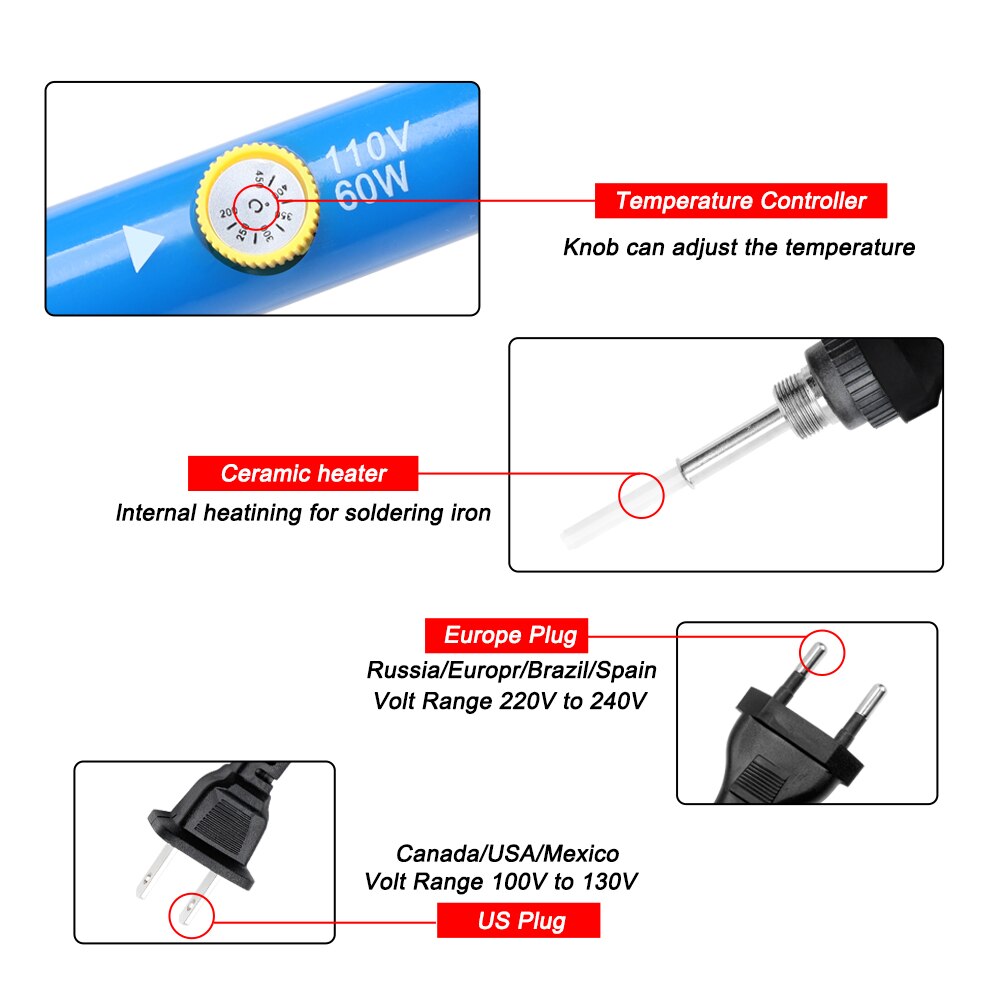 Soldering Iron Electric For Soldering 220v Tin Soldering Iron ​With Regulator ​Usb Solder Tin Welding Machine ​Soldering Kit