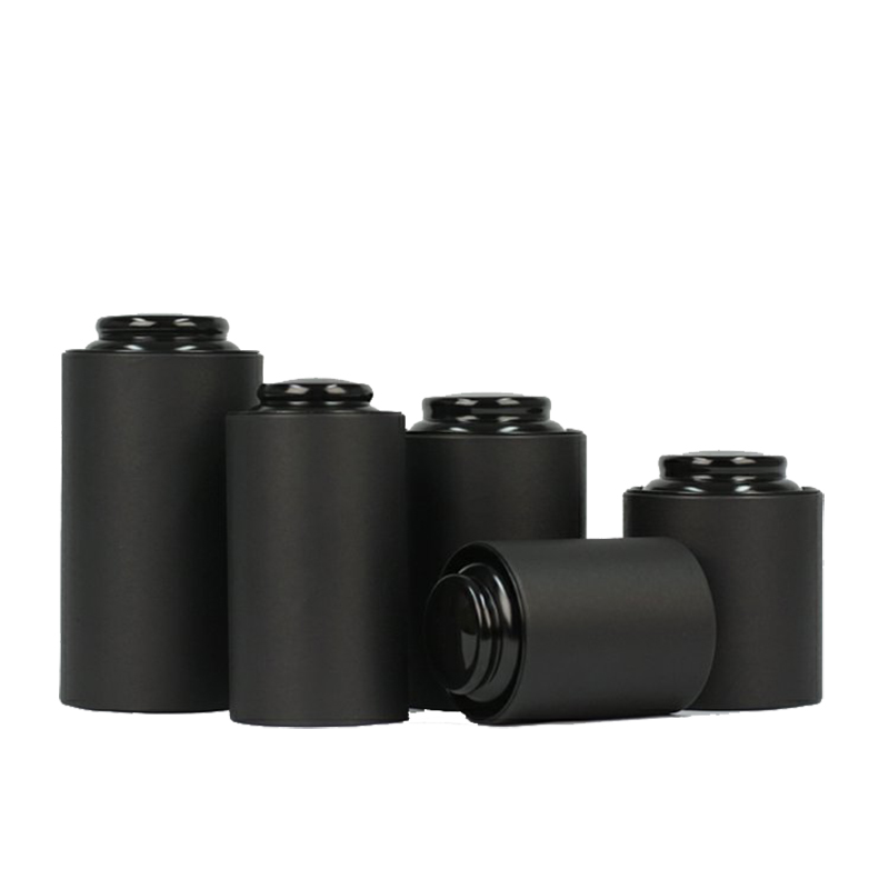 Xin Jia Yi Packaging Black Paper Box Round Shape Black Art Paper With Metal Lid Paper Boxes Clothes Package Paper Eco Box