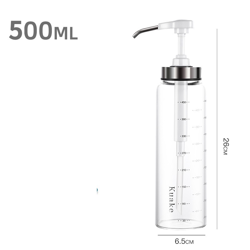 Glas honning dispenser flaske, ketchup salatdressing honning opbevaring klemkrukke: Hvid 500ml