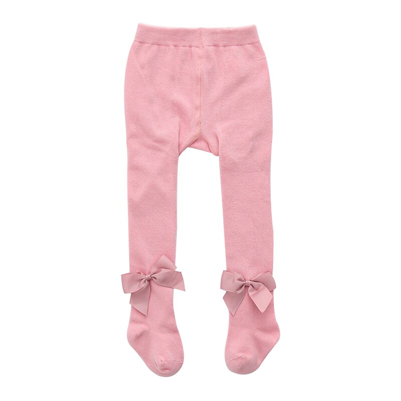 Bowknot Baby Girl Tights Soft Solid Color Infant Toddler Pantyhose Warm Autumn Winter Baby Girls Stockings 12-24M: pink