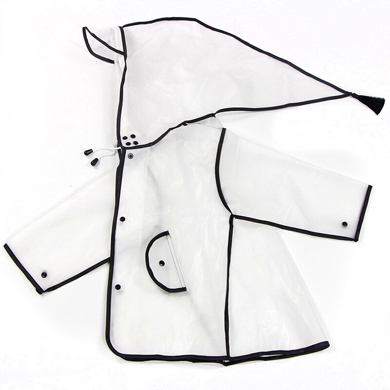 Waterdichte regenjas voor kinderen, lichtgewicht transparante regenjas, poncho met capuchon