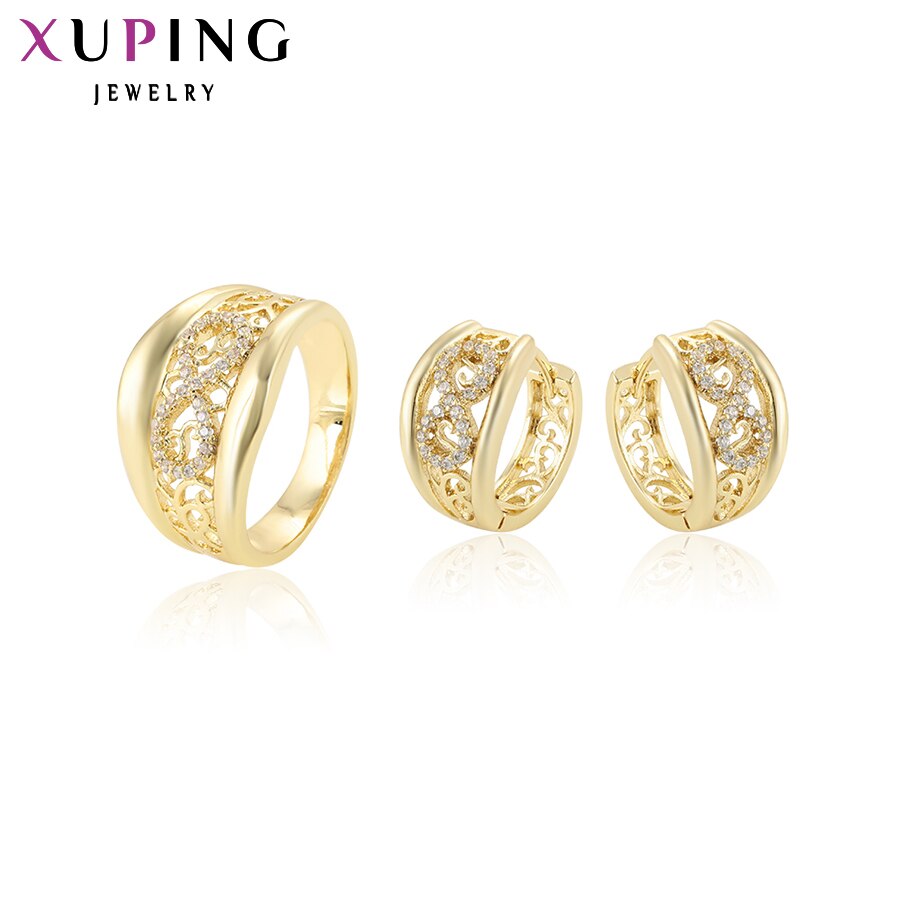 Xuping Temperament Jewelry Sets Synthetic Cubic Zirconia Jewelry Women Mother's Day 64987