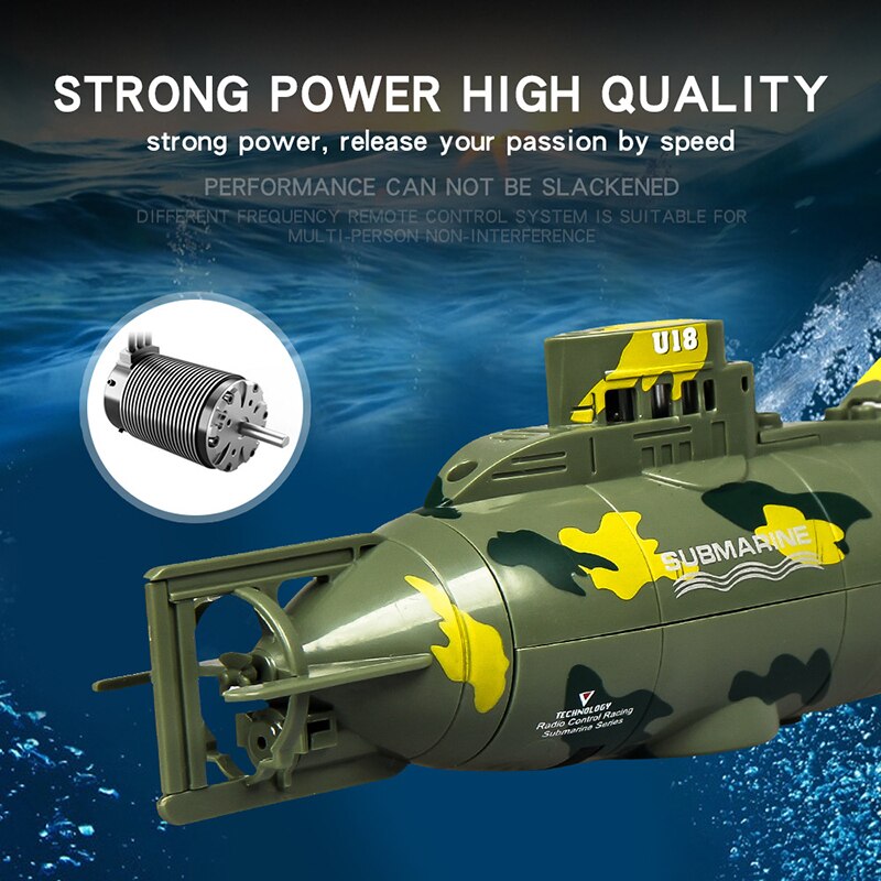 Mini rc ubåd 6ch fjernstyret speedbåd radiostyring elektrisk undervands drone legetøj til børn