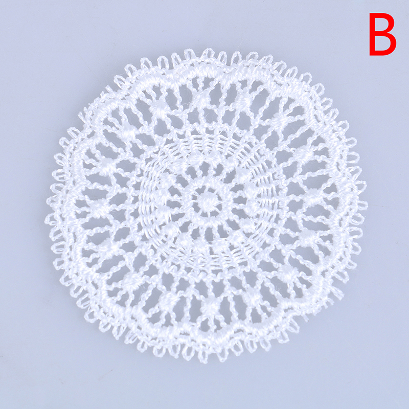 1:12 Scale Miniatures Furniture Decoration White Knitting Table Placemat for Dollhouse Life Scene Model Toy: B