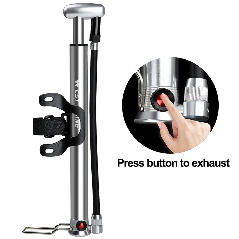 West biking sykkel pumpe ultralett sykkel luft inflator 160 psi høytrykk fot sykkel pumpe schrader presta sykkel dekk pumpe