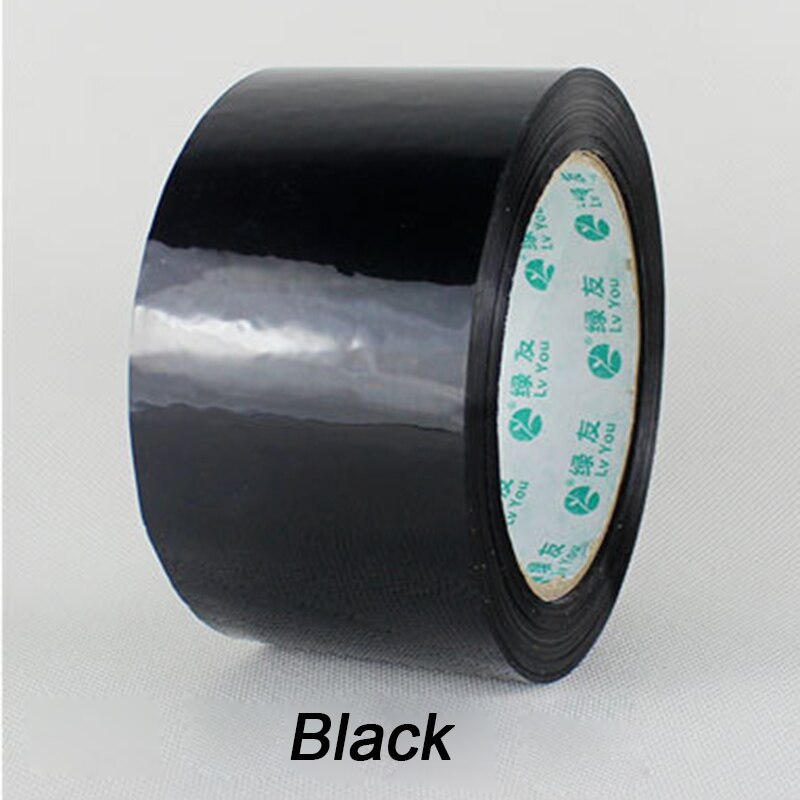 7.2cm x 70m BOPP Adhesive Tape Colorful Packaging Tapes Plastic Sealing Packer Tape Packaging Parcel Tapes Office Supplies: black