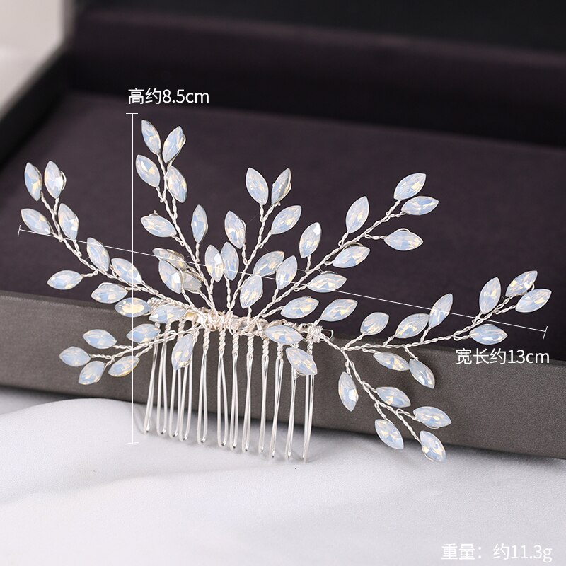 Rose Gold Crystal Wedding Hair Combs for Bridal Headpiece Hair Accessories Handmade Women Wedding Hair Jewelry FS248