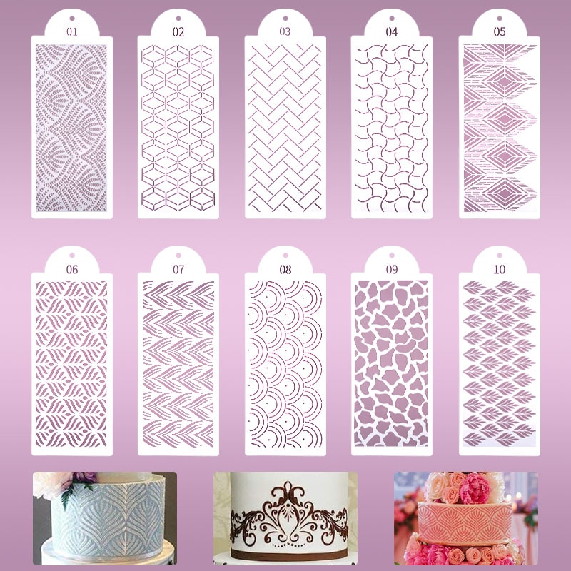 Cake Stencil Lace Cake Boder Stencils Cake Decorating Tool Fondant Printingtemplate Diypastry Drawing Mold Kitchen Baking Tool