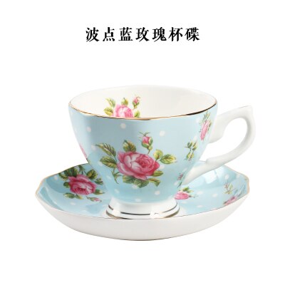 Keramisk kaffe britisk svart kinesisk bryllup kongelig benporselen blomst tekopp og tallerkensett: 03