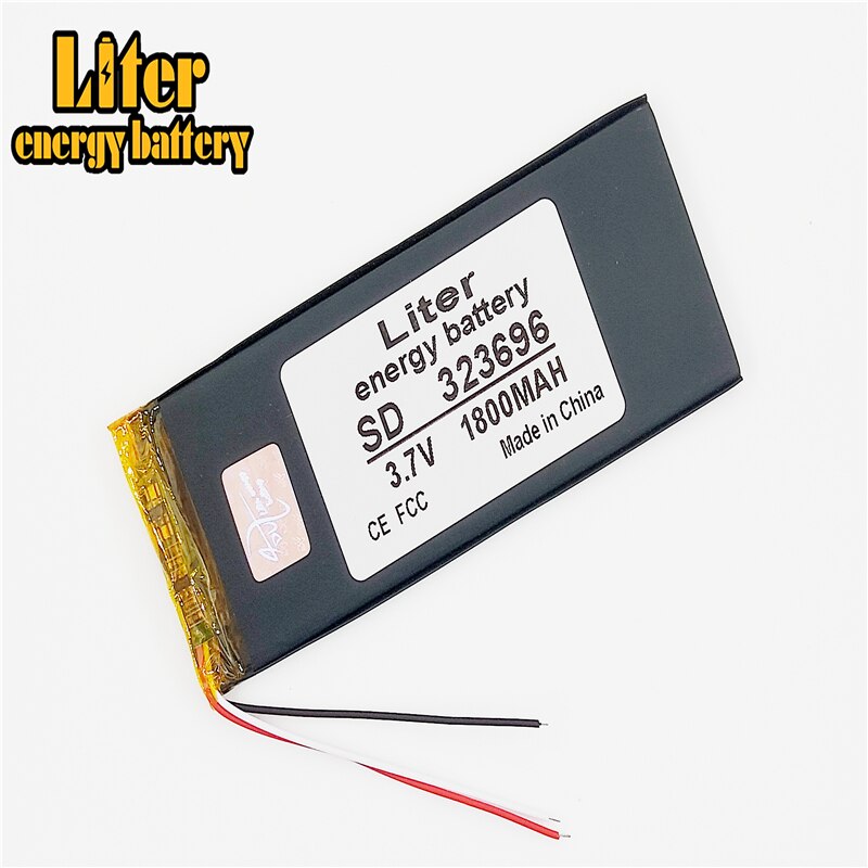 3 Wires 323696 3.7v 1800mah Battery Li-lion Cell phone battery I6 PLUS I7 PLUS