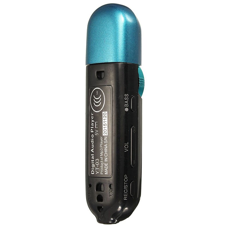 Portatile USB digitale LCD Sn Supporto 16GB carta di TF di FM Lettore MP3