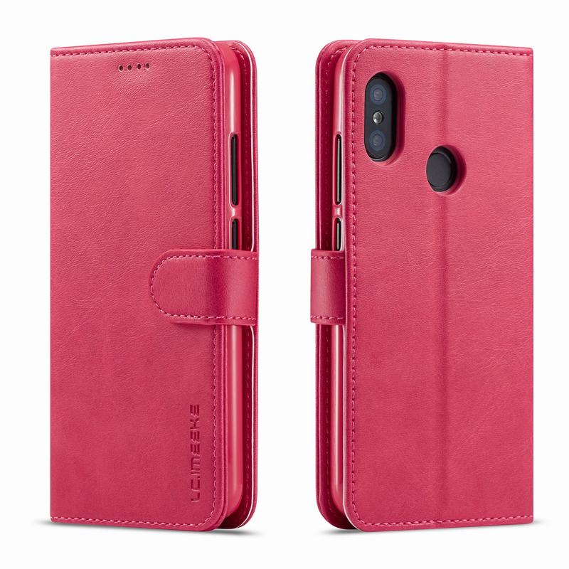 Telefon Fällen Für Xiaomi Redmi Hinweis 5 Profi Abdeckung fallen Redmi Hinweis 5 kippen Brieftasche Leder Taschen Für Redmi Hinweis 5 Profi Telefon Hülse Coque: Pro Redmi Hinweis 5 / Rose rot