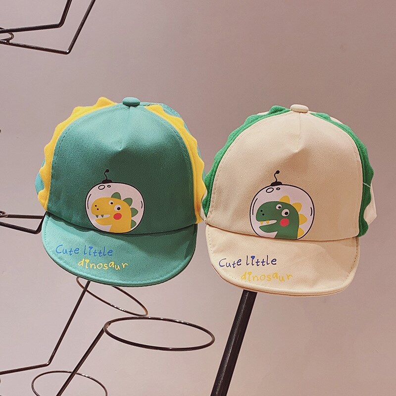 Baby Baseball Cap Cartoon Dinosaur Baby Girl Boy Hat Spring Summer Children Cotton Sun Visor Cap