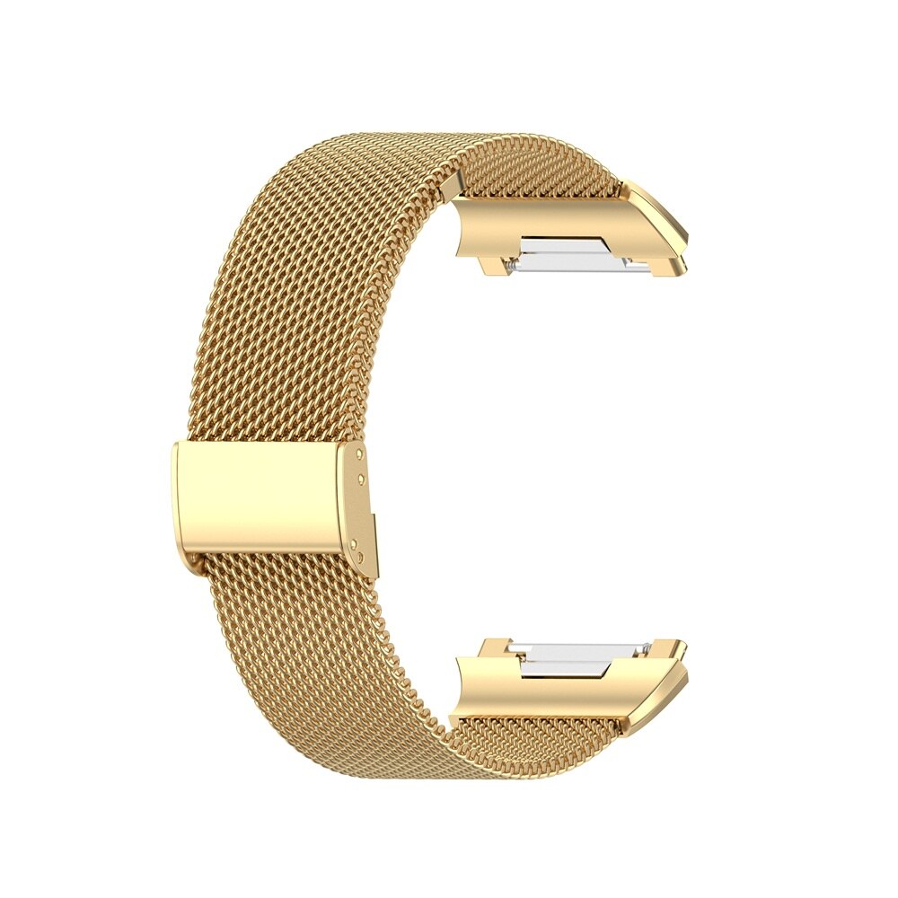 Bransoletka dla Fitbit ionic opaska z inteligentnym zegarkiem pasek dla Fitbit ionic paski metalowe ze stali nierdzewnej wymiana opaska sportowa na nadgarstek: Złota / L