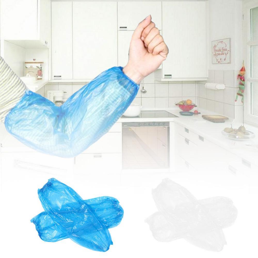 100x Einweg Oversleeve Öl-Beweis Schutz Arm Abdeckungen Ärmelschonern mit Elastischen Handgelenk Küche Restaurant