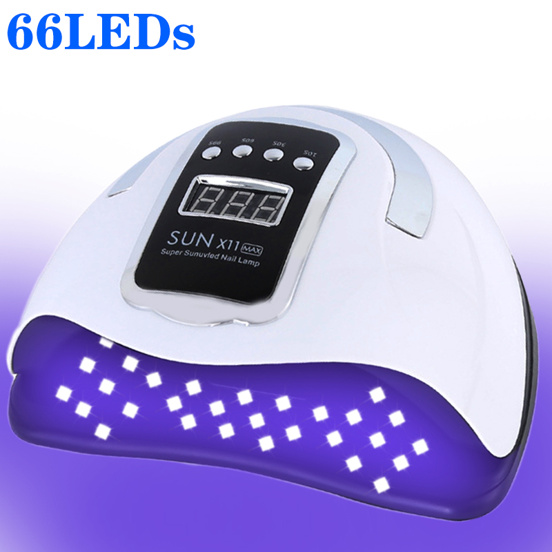 Lampe sèche-ongles 300W à 66 Led UV, pour manucure, 4 modes, avec écran LCD, outils d&#39;art des ongles