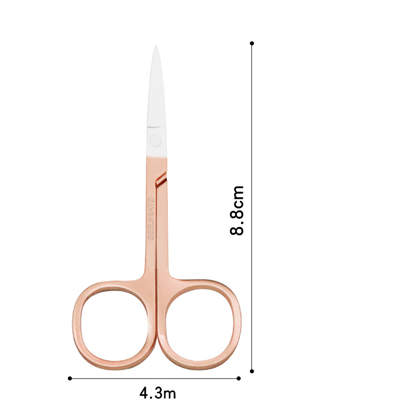 Grooming Scissors for Personal Care Facial Hair Removal and Ear Nose Eyebrow Trimming Stainless Steel Fine Straight Tip Scissors: SKU09