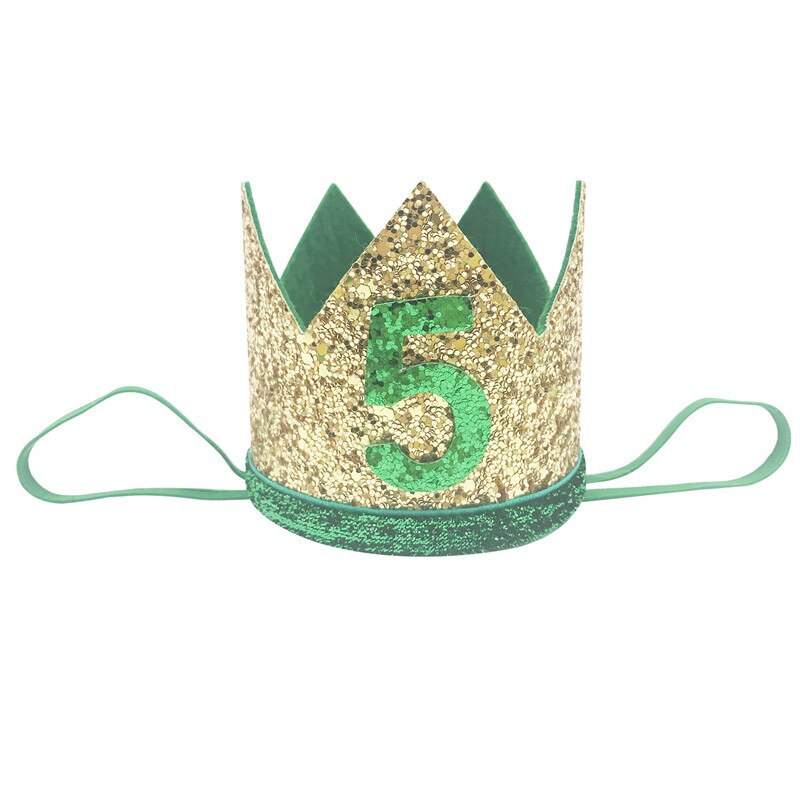 Chapeau d&#39;anniversaire pour enfants, 1 2 3 4 5 6 ans, 1 pièce, bandeau couronne de fête de 1er 2e 3e anniversaire, Prince Baby Shower, accessoires pour cheveux: 5