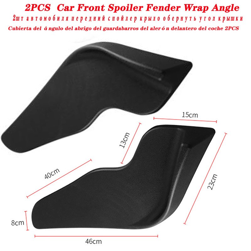 Car Front Rear Spoiler Fender Wrap Angle Bumper Cover For Alfa Romeo 159 147 156 166 GT Mito Acura MDX RDX TSX Fiat 500 Punto: Front 02