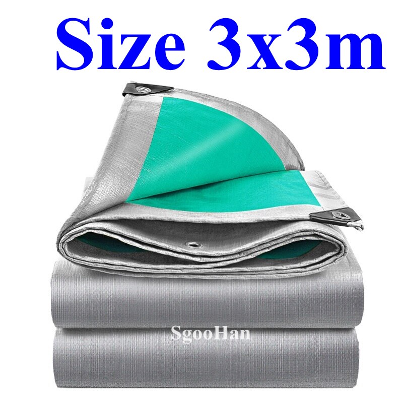 Canopys para camiones de 0,32mm PE, lona impermeable para jardín, toldo para exteriores, tela de sombreado para acampar, hoja de tierra, tela impermeable: 3x3m