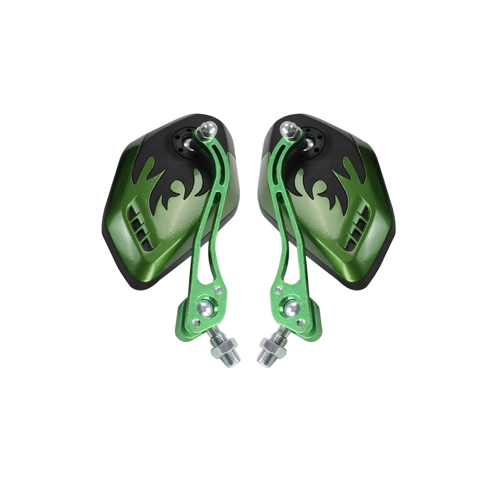 2 Stks/set 8/10Mm Aluminium Motor Scooter Motorfiets Stuur Mount Achteruitkijkspiegels: Donkergrijs